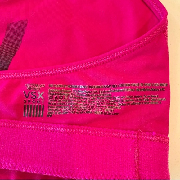 Magenta Fuchsia Pink VSX Player Racerback Sports Bra Bralette - Picture 4 of 4